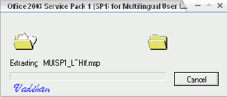 Этап 2 - Распаковка Office 2003 SP2 для MUI